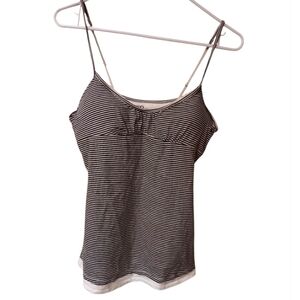 Y2k One Step Ahead Black and White Striped Camisole